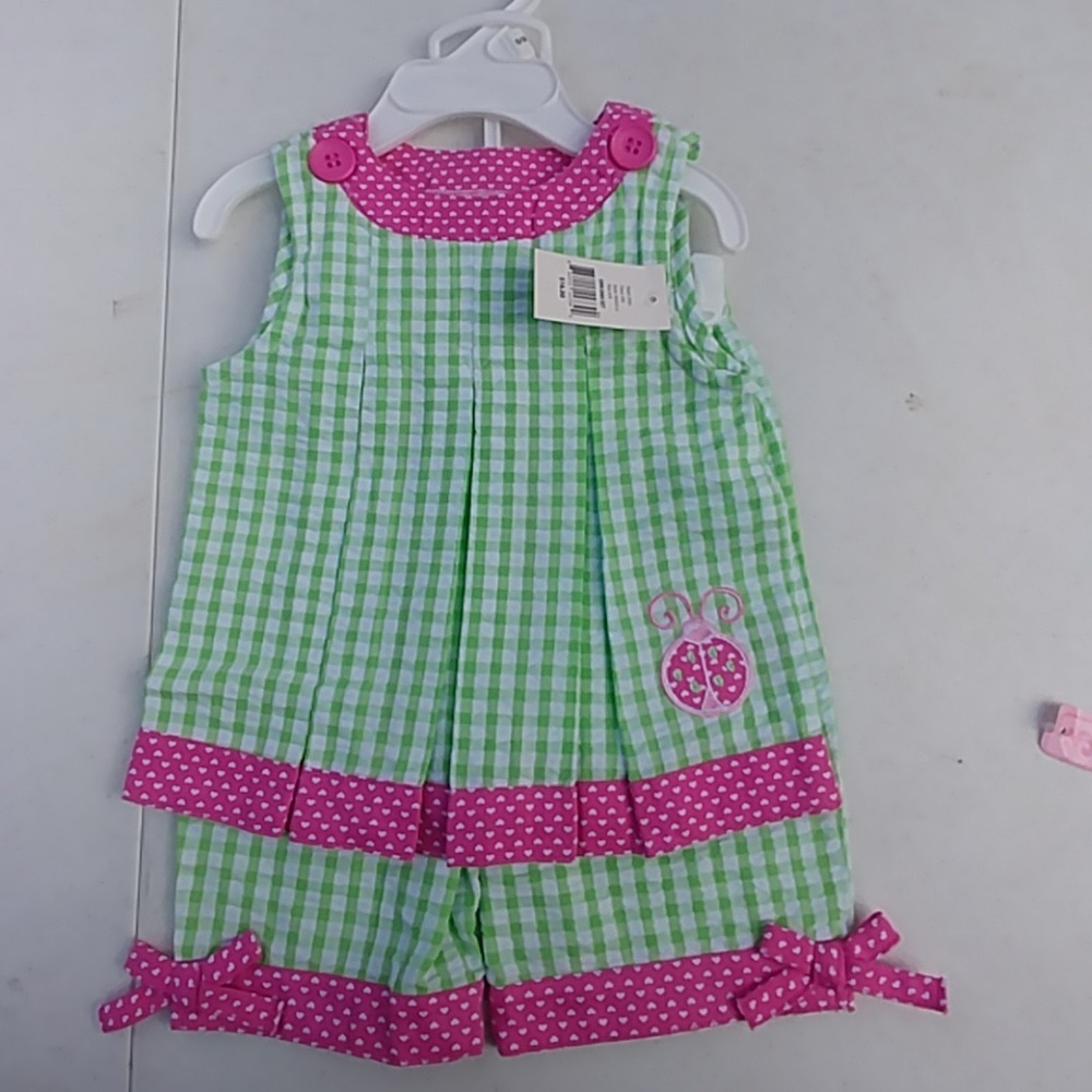 NWT plaid top and bottom set brand new